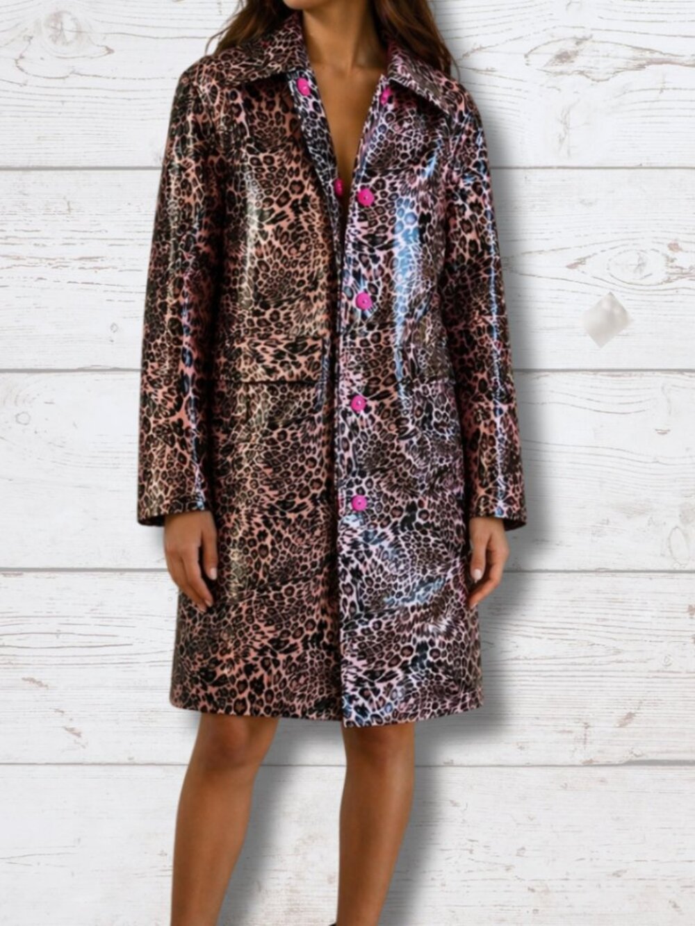 Noize “Maya” Raincoat – NWT | Medium | Vegan Leather Look